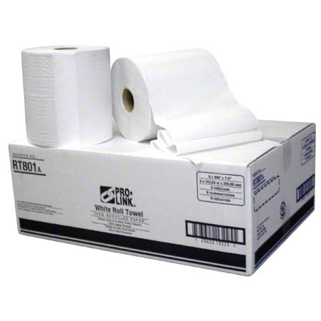 Janitorial Supplies Paper PRO-LINK® Roll Paper Towel - 7.9" x 800', White PRL-V-RT801A