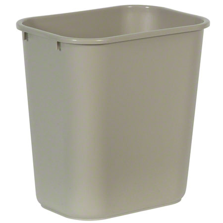 Janitorial Supplies RECEPTACLES / TRASH Rubbermaid® Deskside Wastebasket - 28 1/8 Qt., Beige RUB-2956-00-BG
