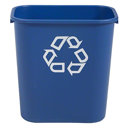 Janitorial Supplies RECEPTACLES / TRASH Rubbermaid® Deskside Recycling Wastebasket - 28 Qt. RCP-2956-73-BLU