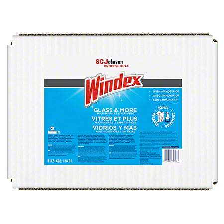 JANITORIAL SUPPLIES CHEMICALS Windex® Glass & More Multi-Surface Cleaner w/Ammonia-D - 5 Gal. SNJ-696502