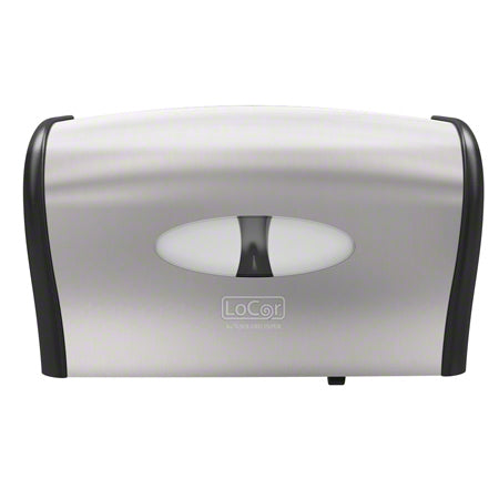 Janitorial Supplies Paper LoCor® Side by Side Bath Tissue Dispenser -Stainless Steel OAS-D67021-A