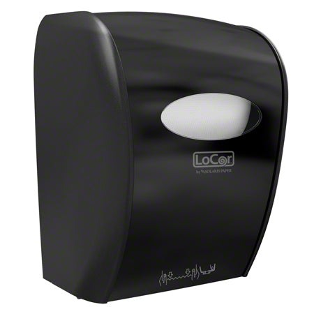 Janitorial Supplies Paper LoCor® Mechanical Hard Wound Towel Dispenser - Black OAS-D68006