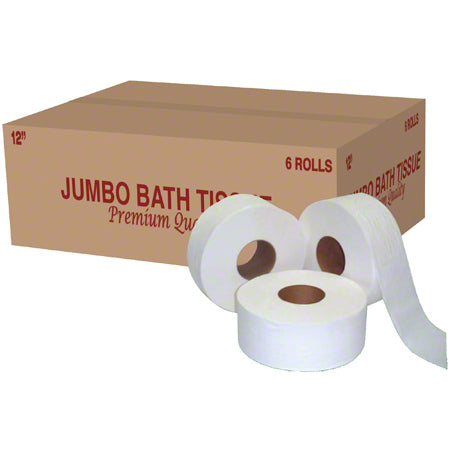 Janitorial Supplies Paper South Florida 2 Ply Jumbo Roll Bath Tissue - 12" SFP-JRT200014