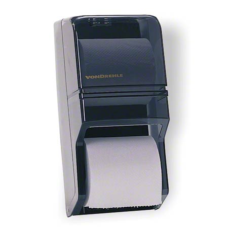 Janitorial Supplies Paper Von Drehle Twin Standard Bath Tissue Dispenser - Black VON-25000