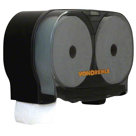 Janitorial Supplies Paper Von Drehle MiniTwin Porta-Roll Tissue Dispenser - Black VDL-3200