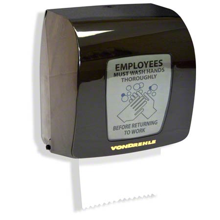 Janitorial Supplies Paper Von Drehle Compact Roll Towel Dispenser - Black VDL-8838