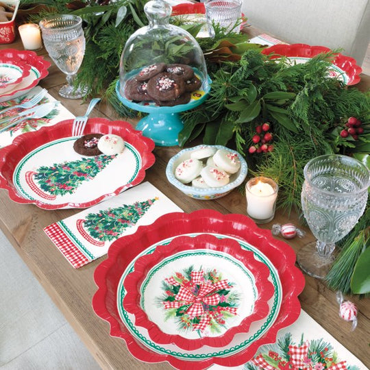 Party Supplies Xmas Pioneer Woman Christmas Pine Paper Dinner Plates, 11.5in, 24ct