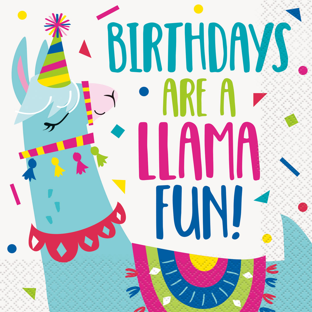 PARTY SUPPLIES Llama Birthday Lunch Napkins (16ct)