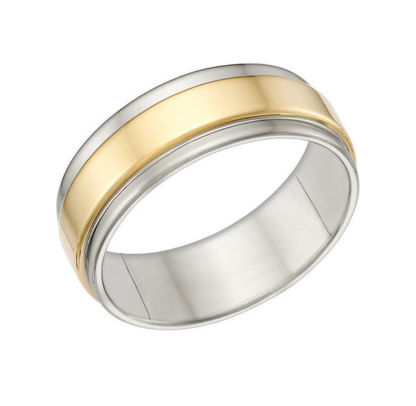 Stylish Two-Toned Wedding Ring