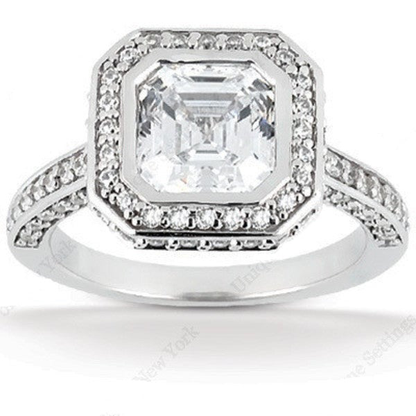 Asscher Cut - Halo Setting