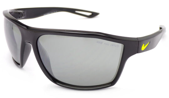 NIKE - LEGEND Shiny Black Volt Men's Sunglasses/ Silver Mirror CAT.3 Lens EV0940 001