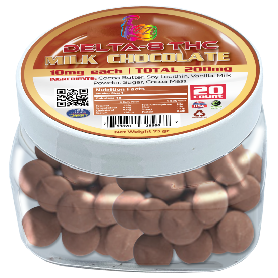 DELTA8 CHOCOLATES - EDIBLES Milk Chocolate Bites 200mg