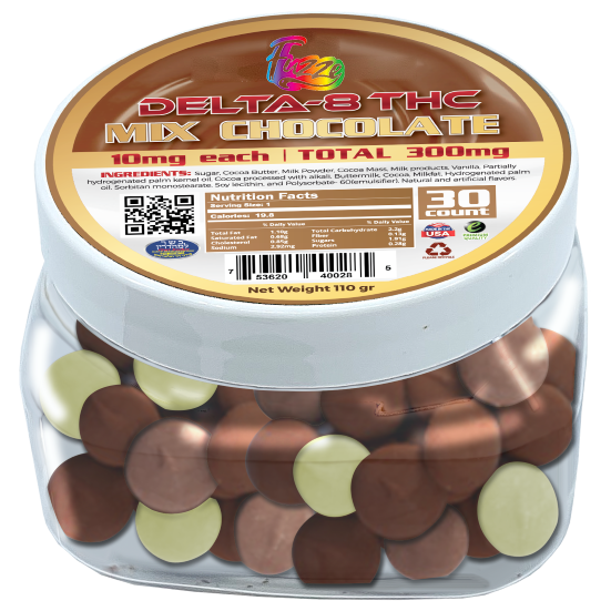 DELTA8 CHOCOLATES - EDIBLES Mix Chocolate Bites 300mg