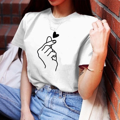 Love Hand Print T-shirt