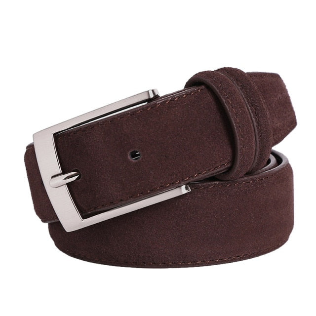 Genuine Leather Pin Buckle Belt