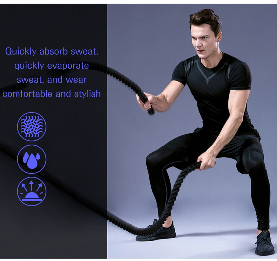 2 Pcs/Set Men's Compression Sports Suit