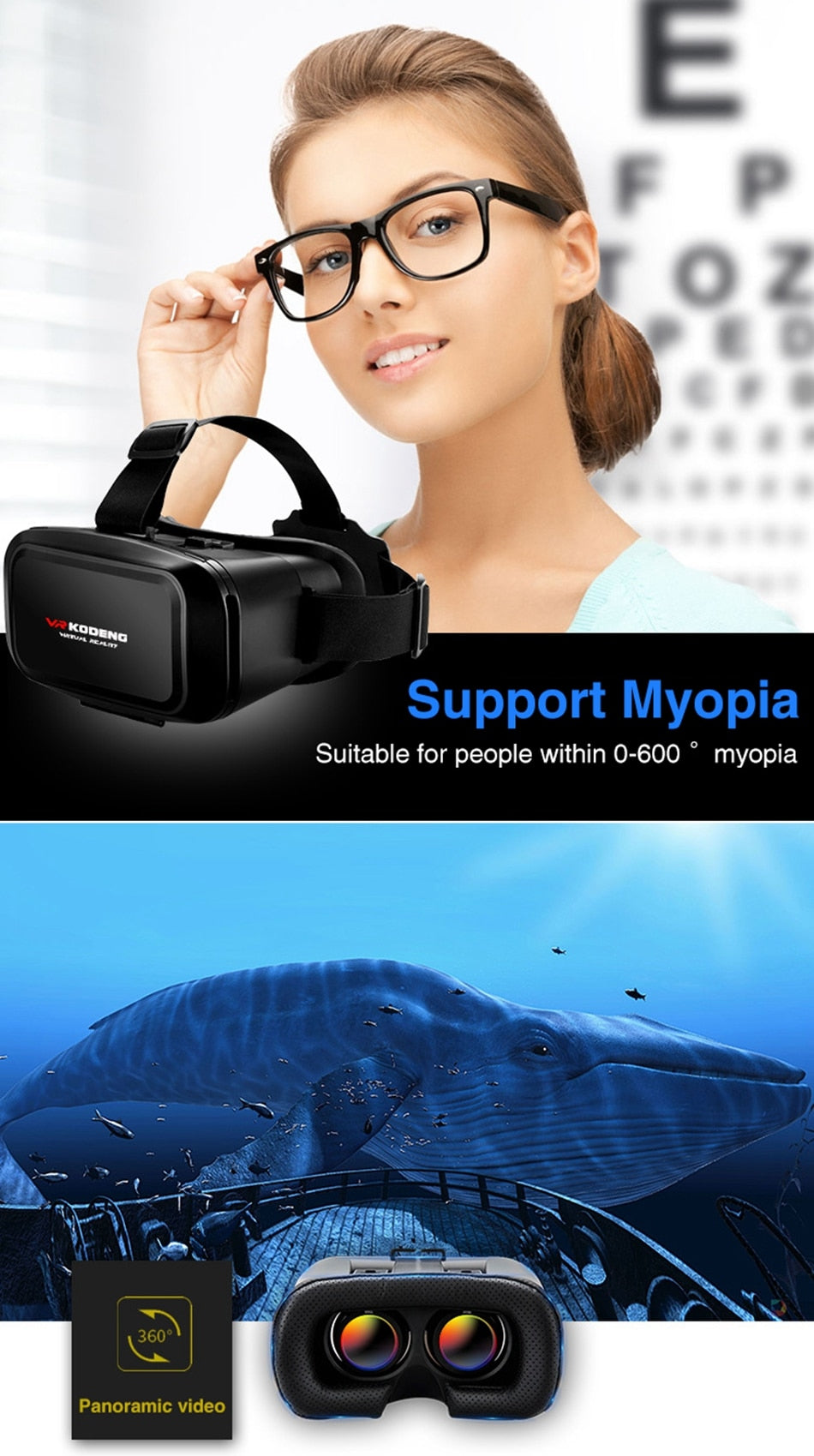 3D Virtual Reality VR Glasses