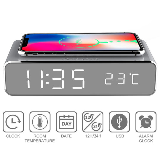Alarm Clock With Wireless Charger
