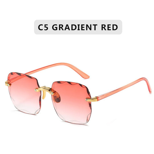 Women's Square Rimless Sunglasses