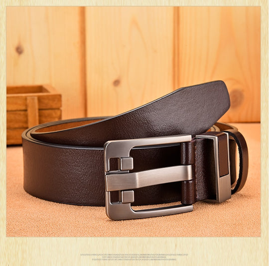 Genuine Leather Luxury Pin Buckle Belt