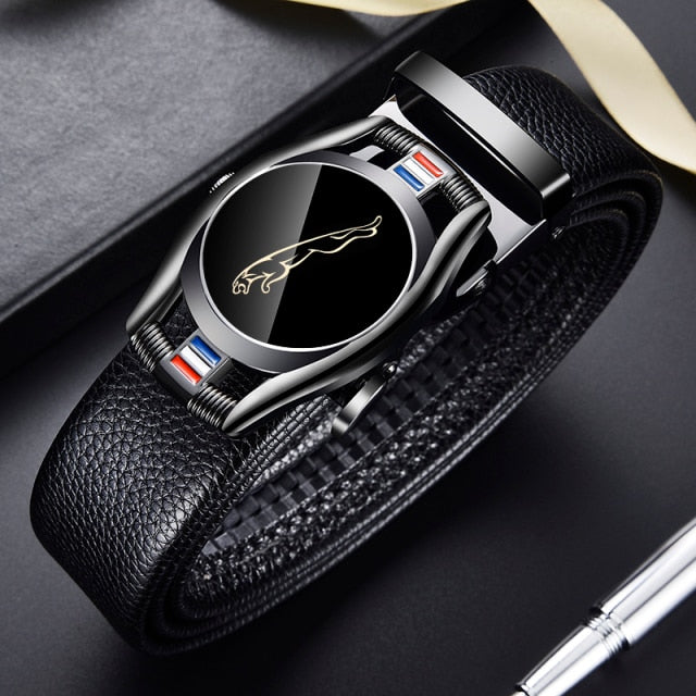 Sports Car Jaguar Leather Belt