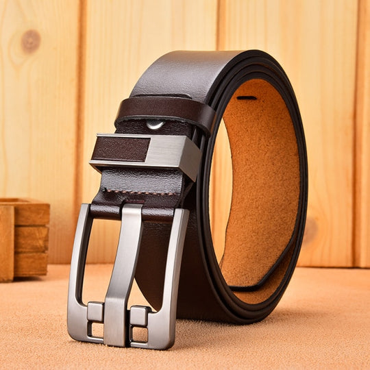 Genuine Leather Luxury Pin Buckle Belt