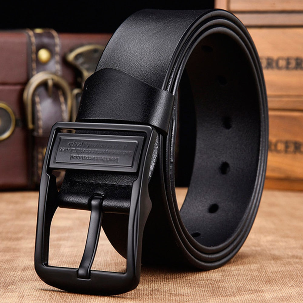 Genuine Leather Luxury Pin Buckle Belt