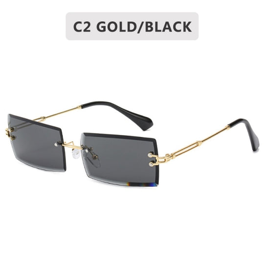 Retro Rimless Gradient Sunglasses