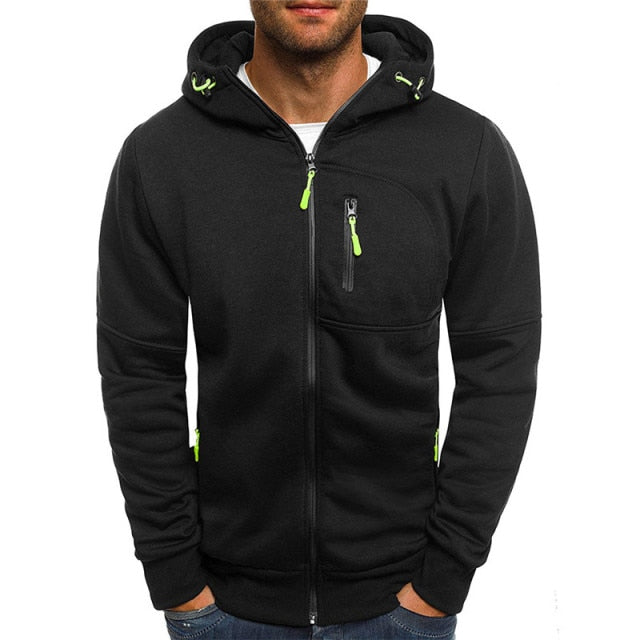 Men's Hooded Casual Zipper Sweatshirts