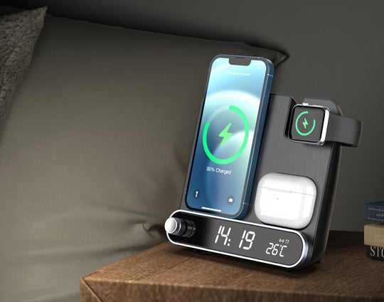 Digital Wireless Charger with Alarm Clock
