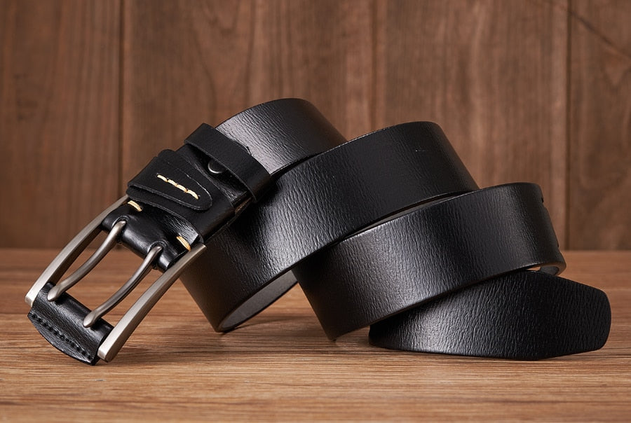 Double Pin Buckle Fancy Leather Belt