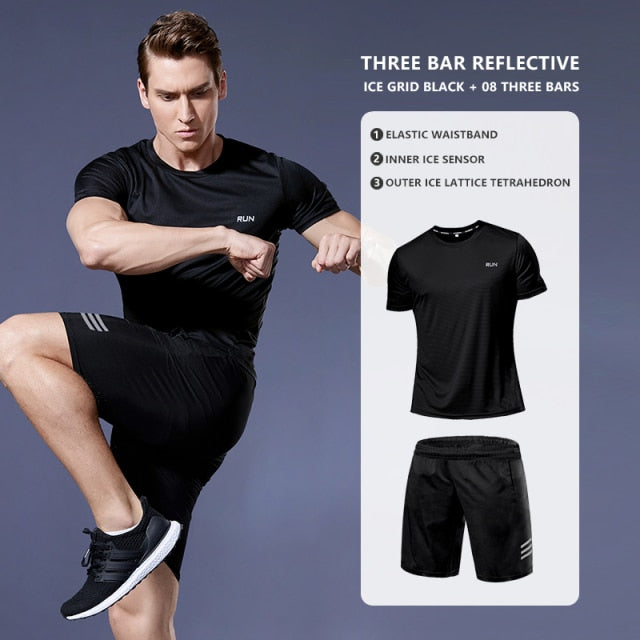 Men's Breathable Reflective Sportswear