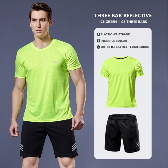 Men's Breathable Reflective Sportswear
