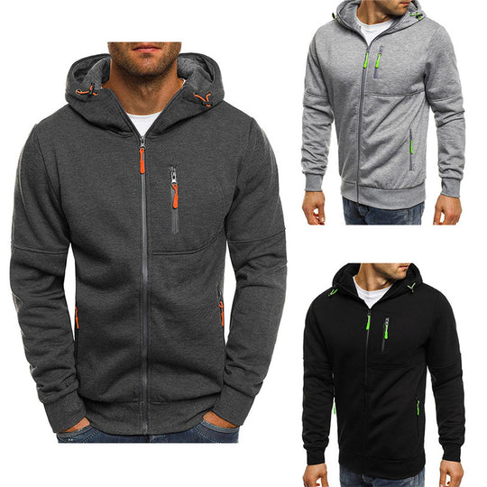 Men's Hooded Casual Zipper Sweatshirts