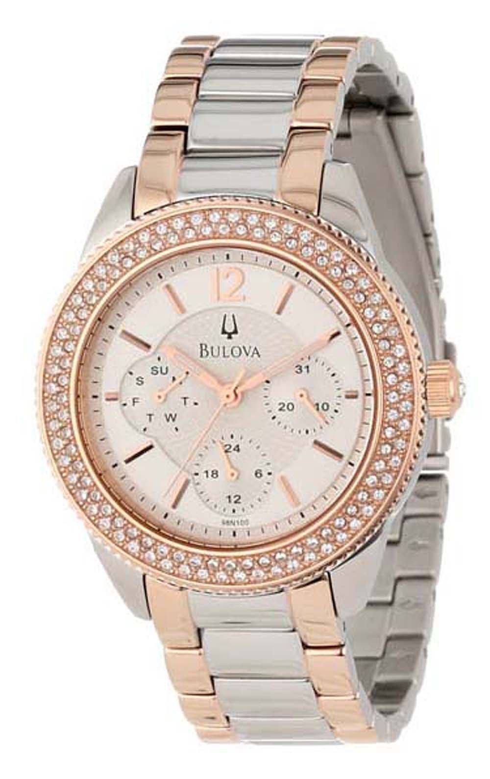 BULOVA Women's Multi-Function Crystal WATCH MODEL 98N100 - Watch Universe Int 