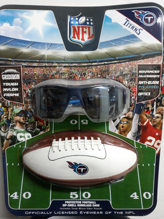NFL Tennessee Titans Men and Boy's Polarized Sunglasses w/ Protective Football Case