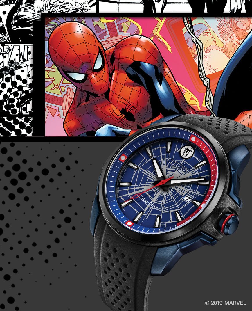 Marvel Spiderman Citizen Eco-Drive Watch AW1156-01W